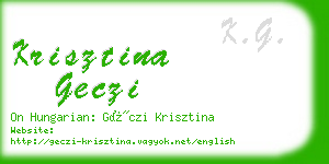 krisztina geczi business card